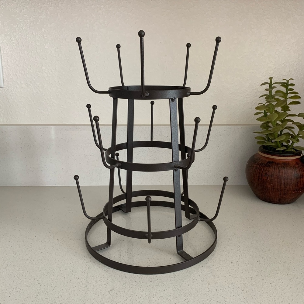 World Market 3-Tier Mug Tree / Glass Drying Rack